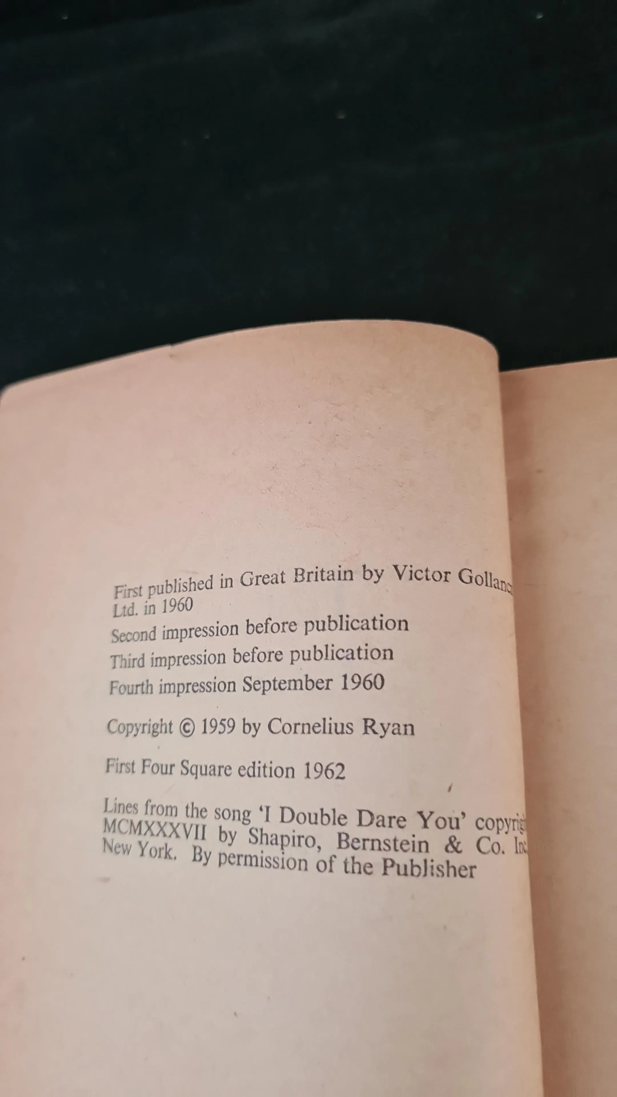 Cornelius Ryan - The Longest Day, Four Square, 1962, Paperbacks