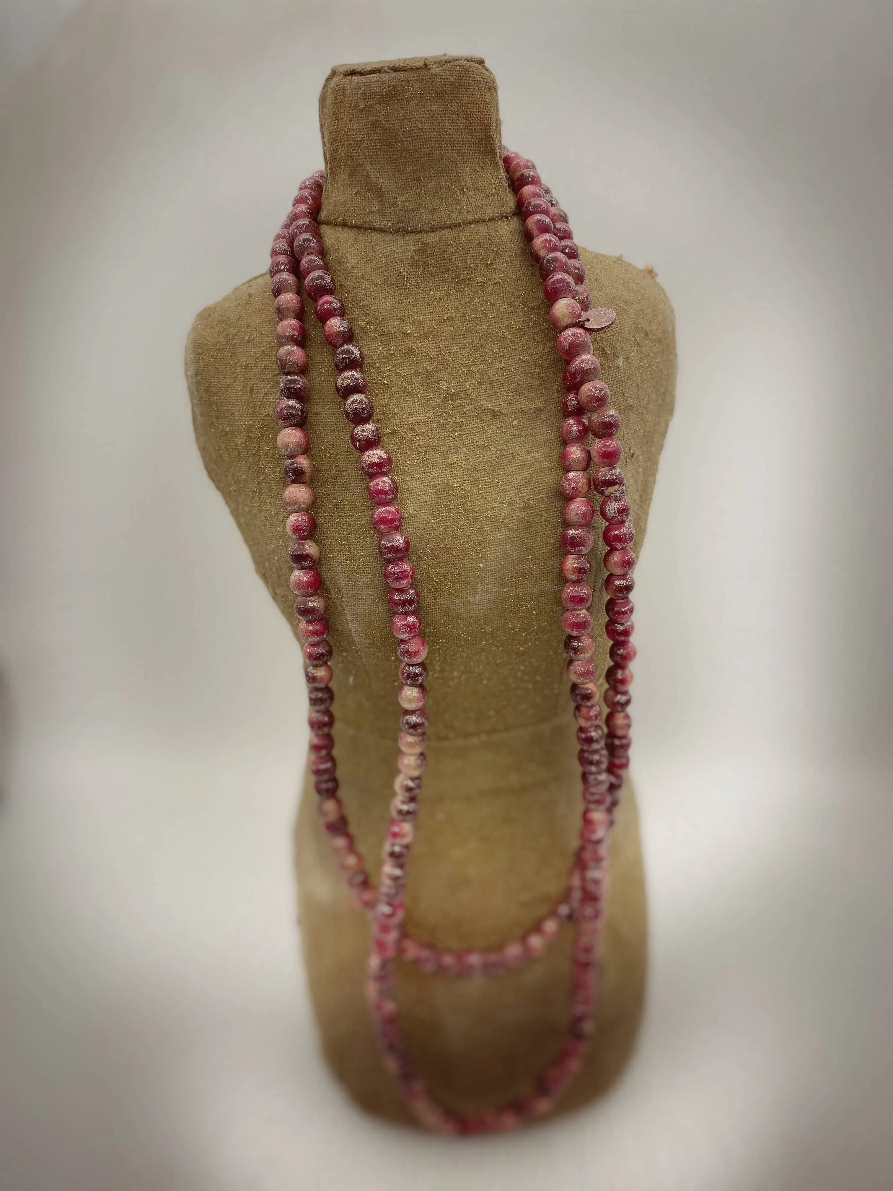 Cranberry Teakwood Rare Bird Necklace
