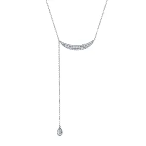 Crescent Moon Y-Shaped Necklace