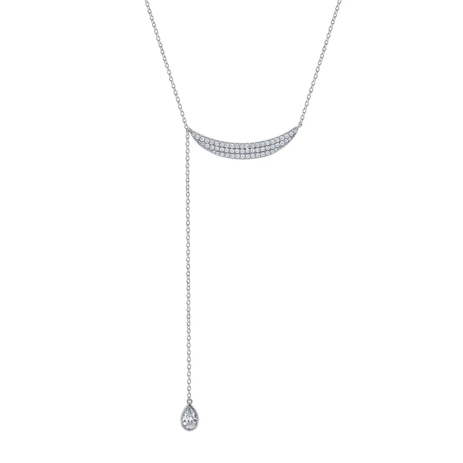 Crescent Moon Y-Shaped Necklace