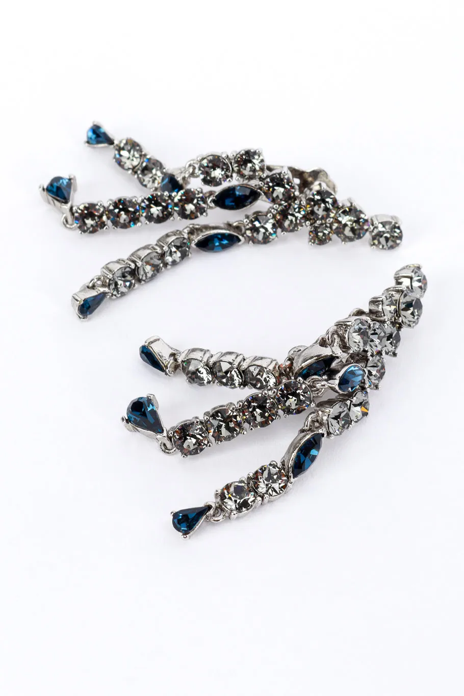 Crystal Fringe Ear Climber Earrings