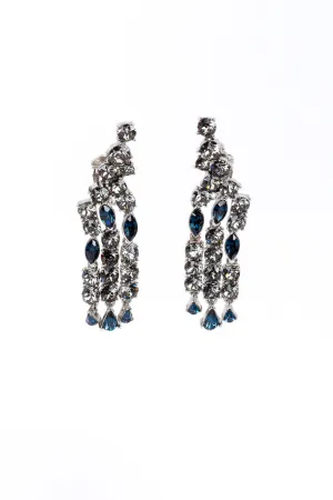 Crystal Fringe Ear Climber Earrings