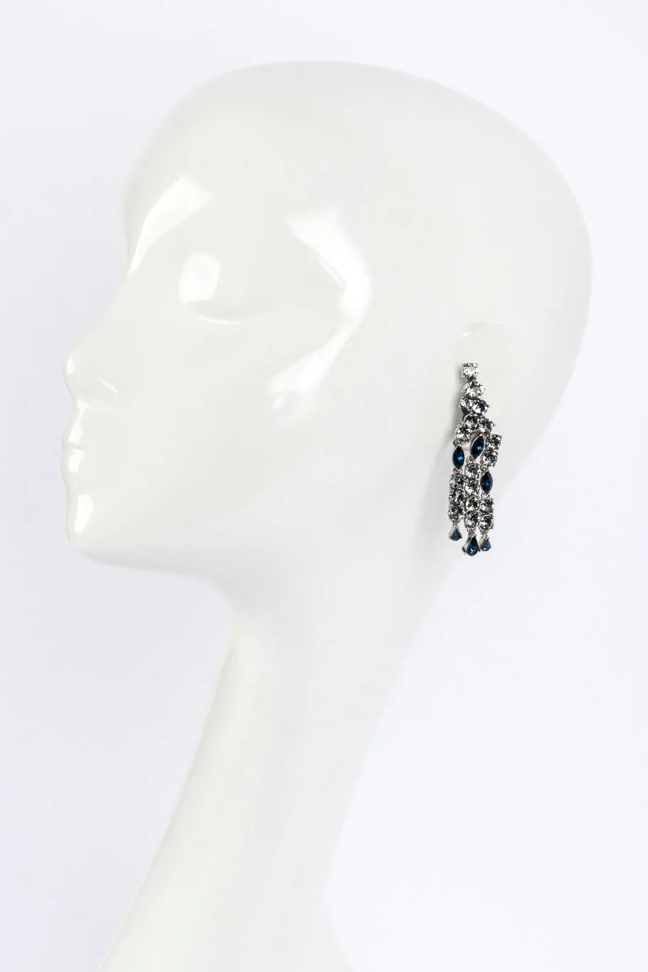 Crystal Fringe Ear Climber Earrings