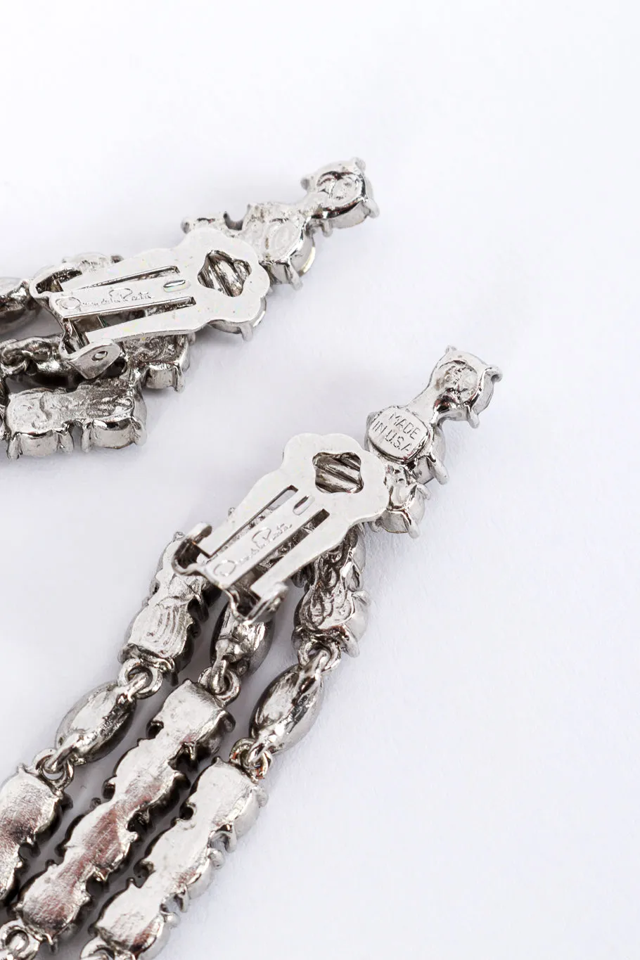 Crystal Fringe Ear Climber Earrings