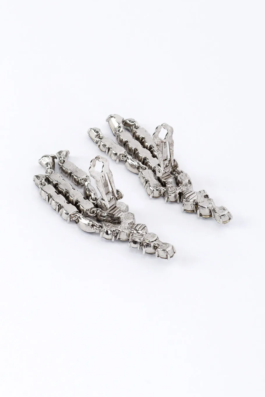 Crystal Fringe Ear Climber Earrings