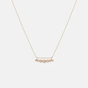 Curved Granules   Diamond Necklace