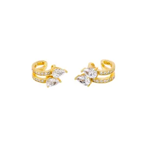 CZ Teardrop Double Fancy Ear Cuff