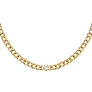 Diamond Bezel X Cuban Link Choker 14K