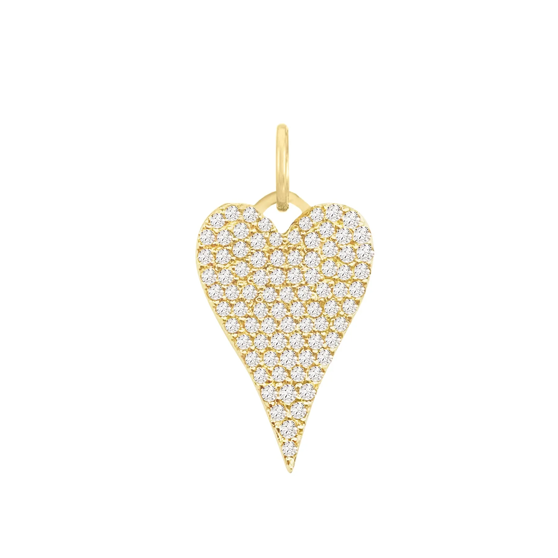 Diamond Heart Charm 14K