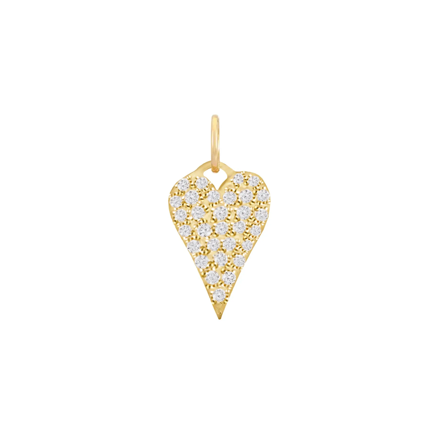Diamond Heart Charm 14K