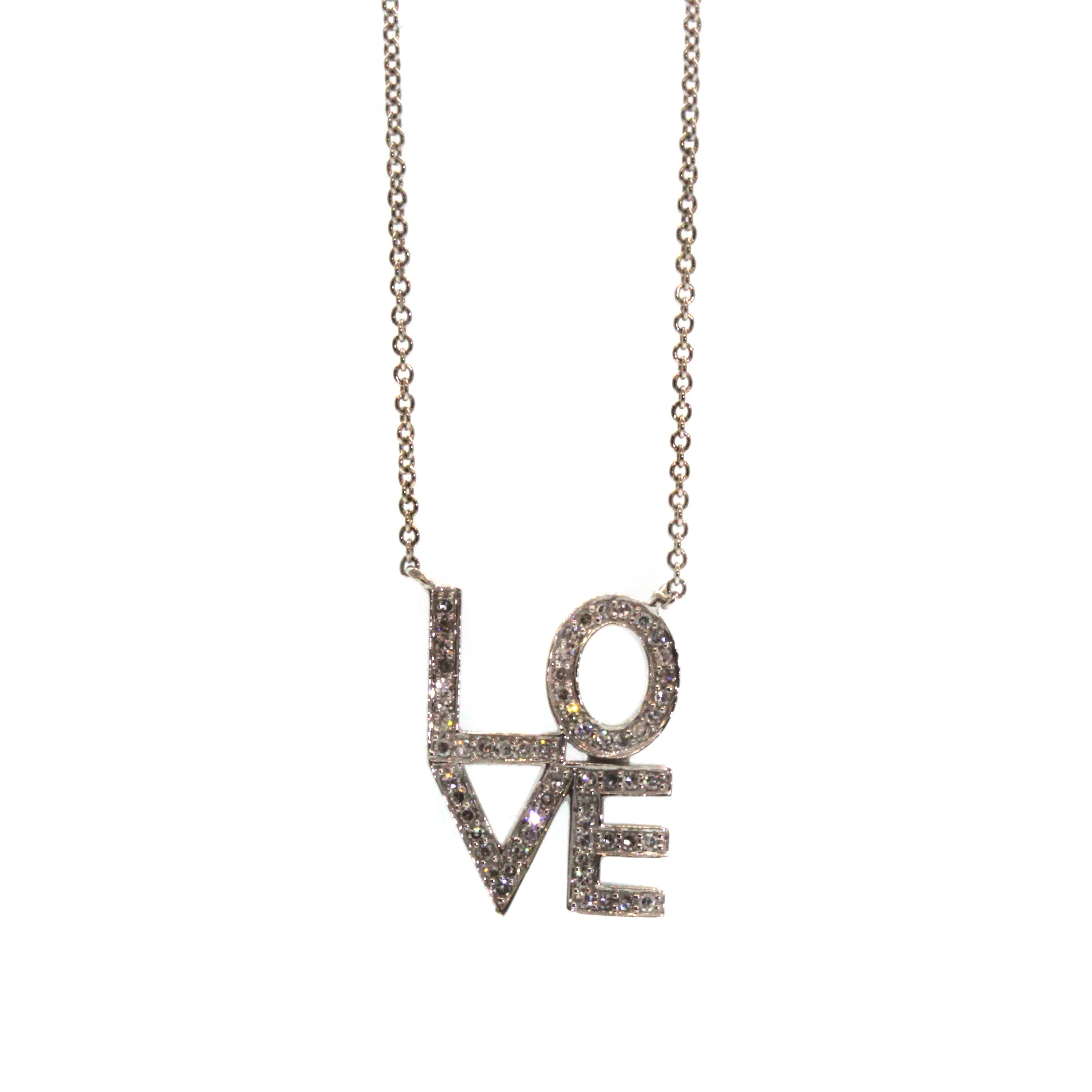 Diamond Love Letter Necklace