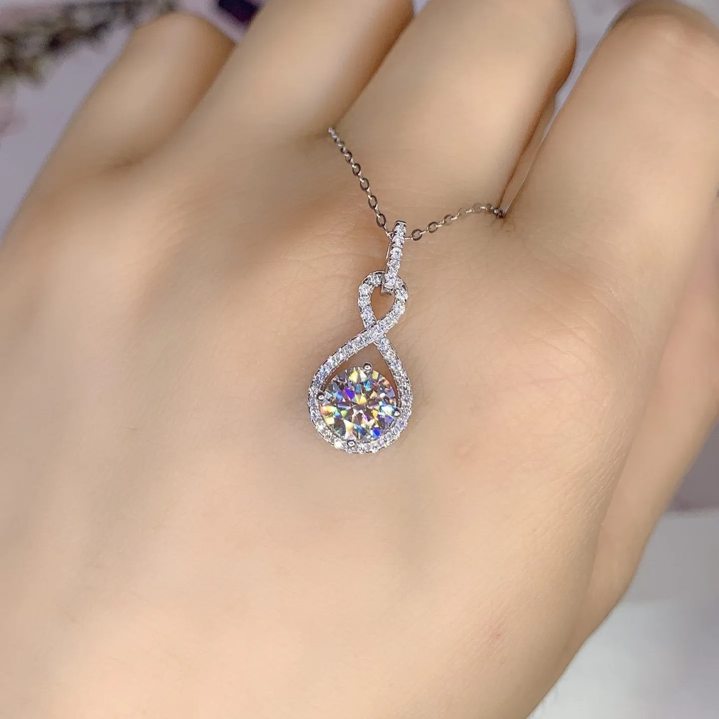 Diamond Music Pendant Necklace