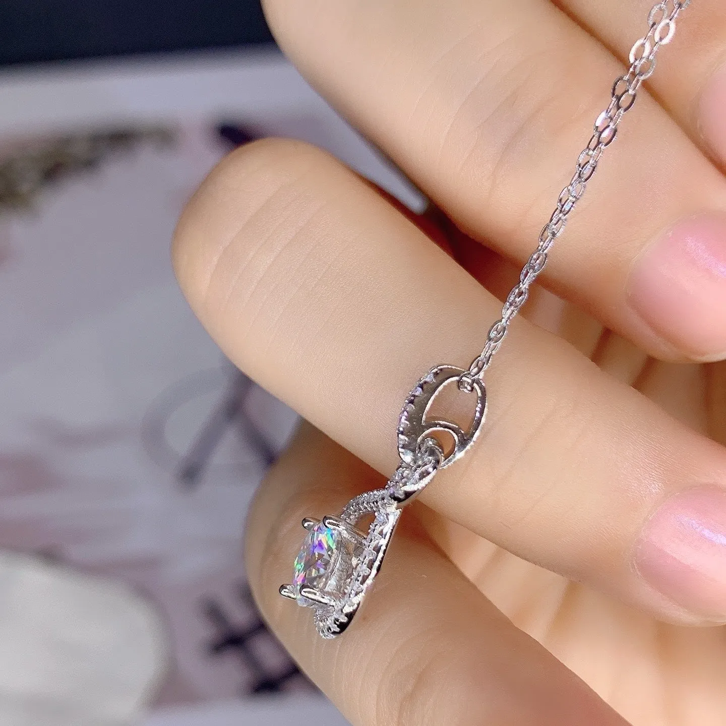 Diamond Music Pendant Necklace