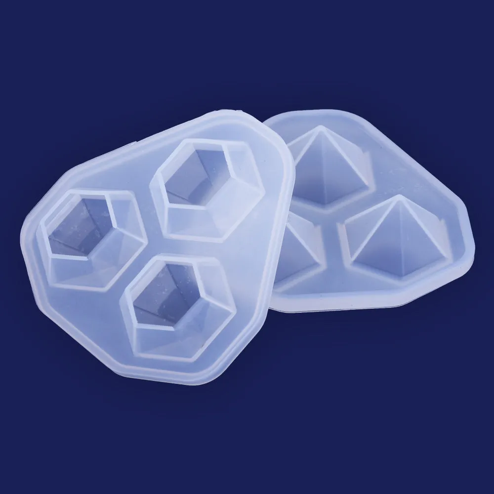 Diamond Pendant resin silicon mold Geometric Charm mold DIY Jewelry Silicon Mold 1pcs