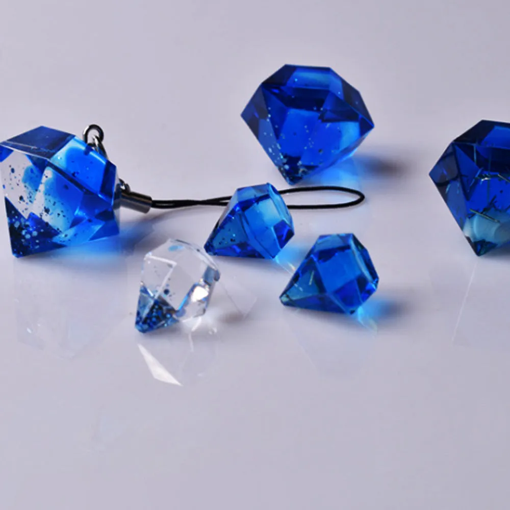 Diamond Pendant resin silicon mold Geometric Charm mold DIY Jewelry Silicon Mold 1pcs
