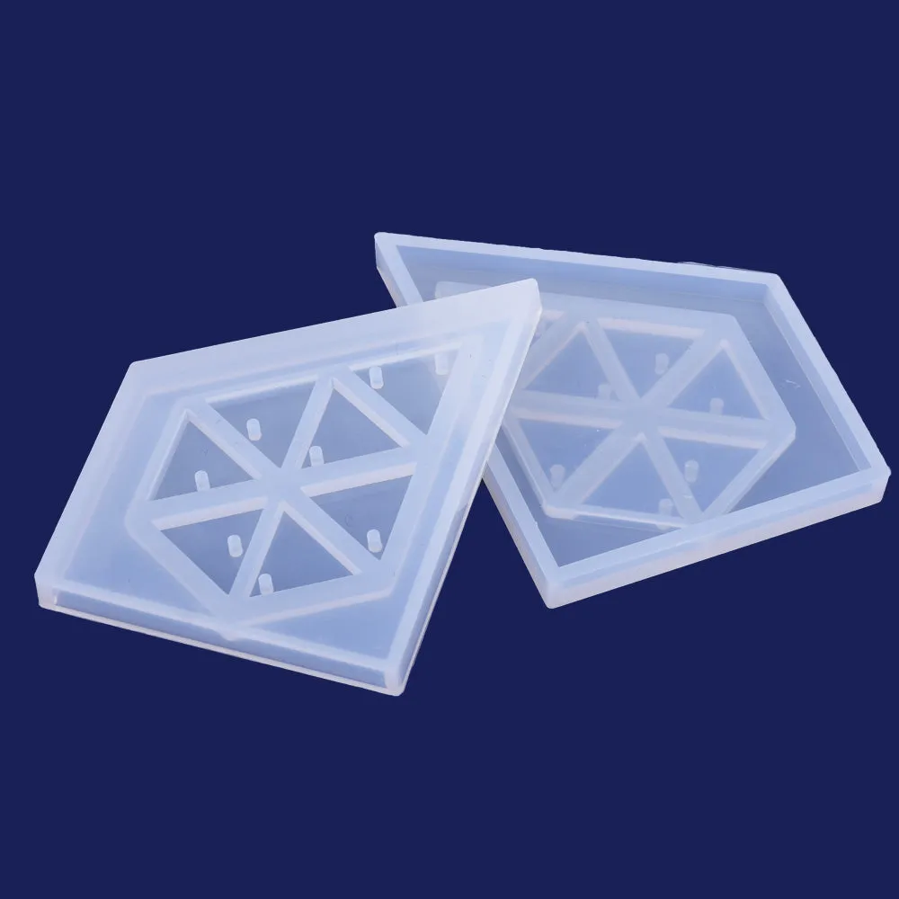 Diamond Pendant resin silicon mold Geometric Charm mold DIY Jewelry Silicon Mold 1pcs