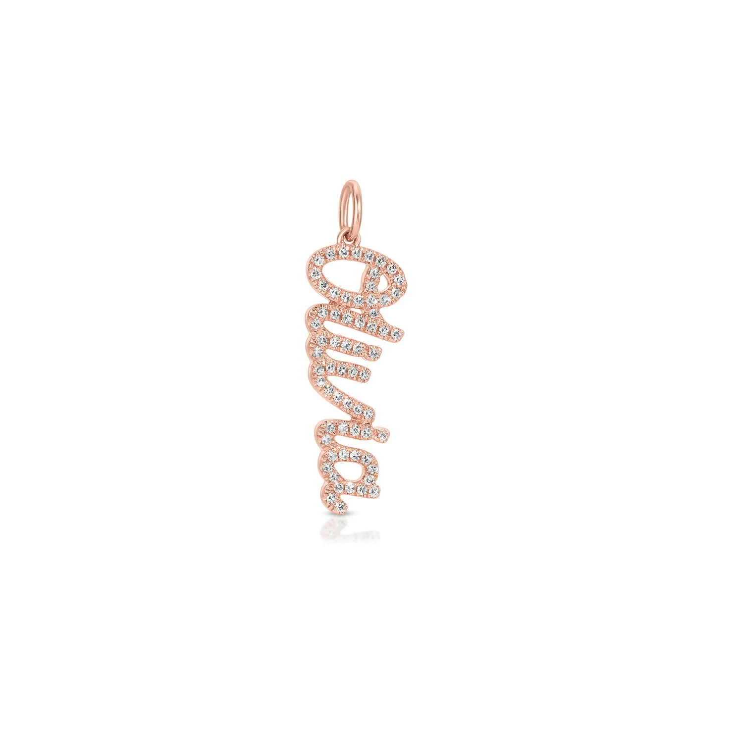 Diamond Script Name Charm
