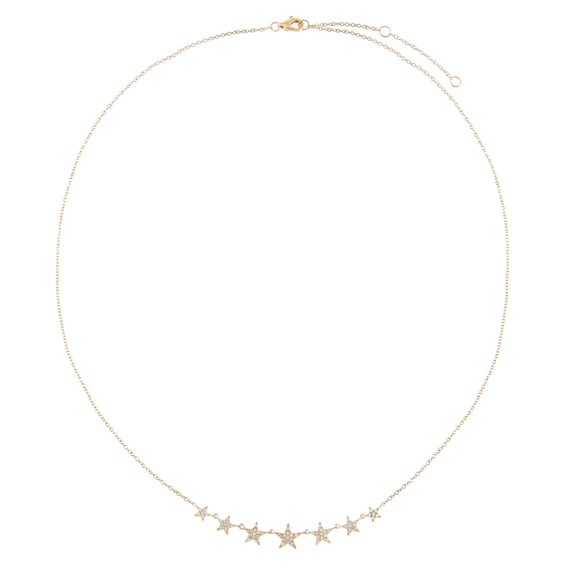 Diamond Stars Necklace 14K