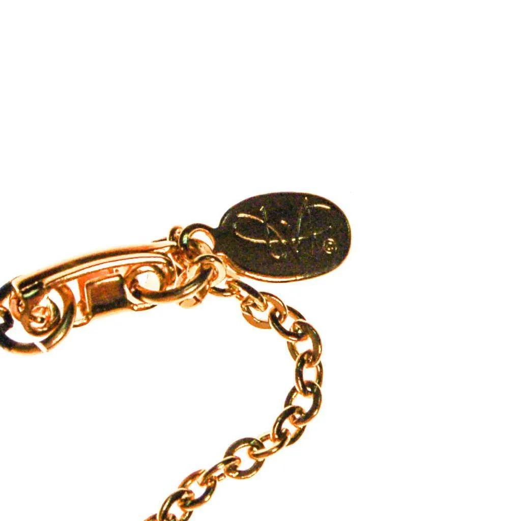 Diane von Furstenberg Golden Crystal Heart Necklace