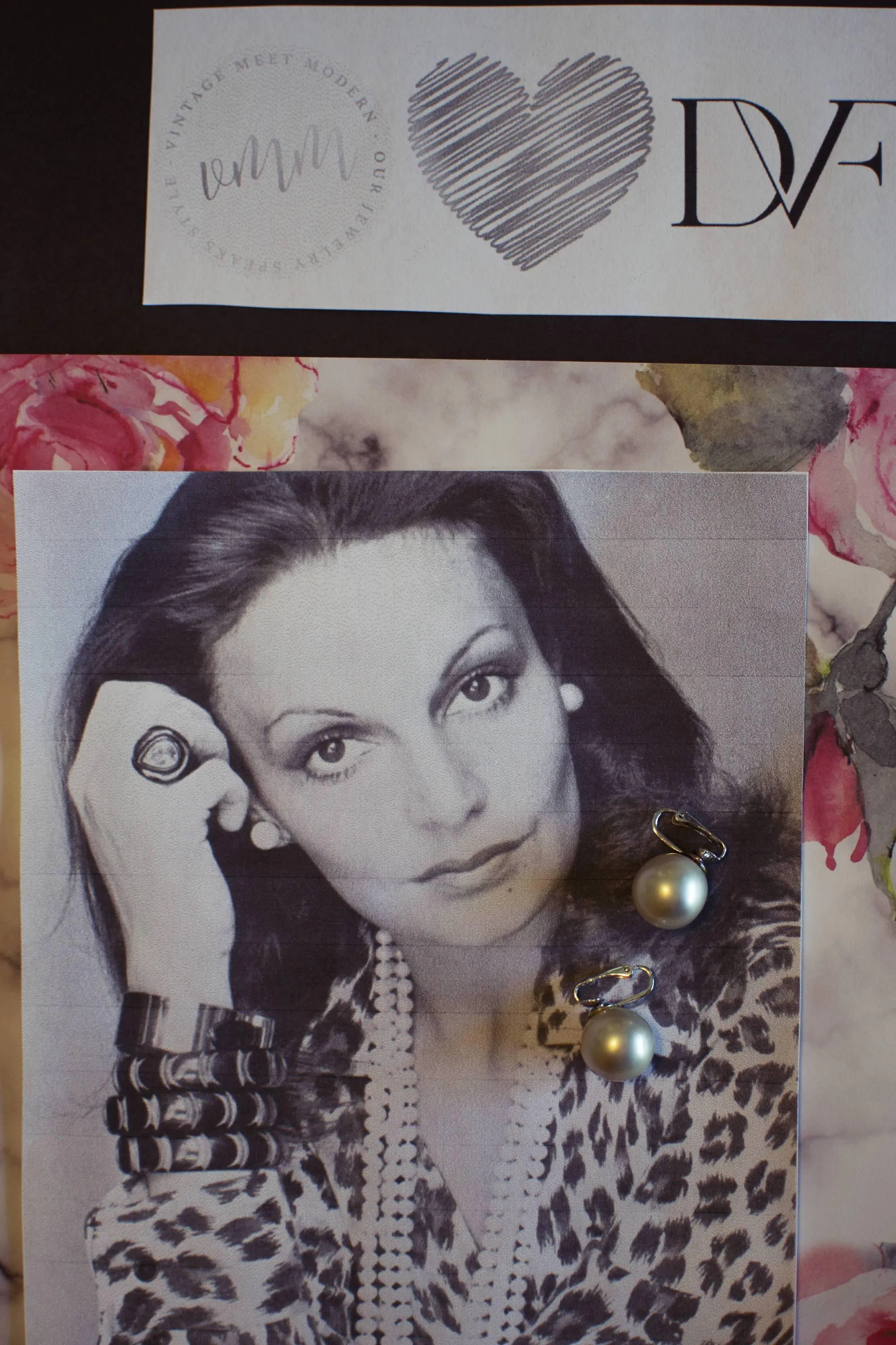 Diane von Furstenberg Golden Crystal Heart Necklace