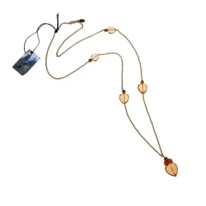 Diane von Furstenberg Golden Crystal Heart Necklace