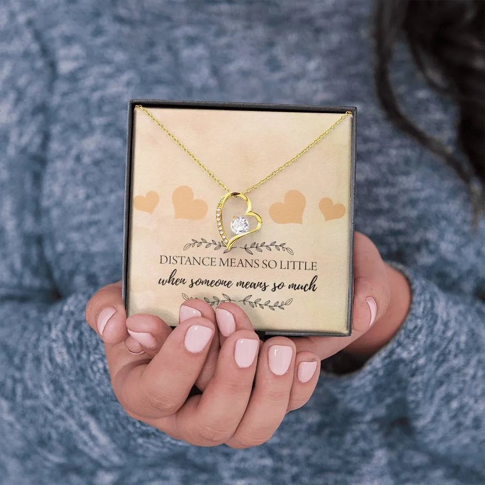 Distance Means So Little Heart and Cubic Necklace