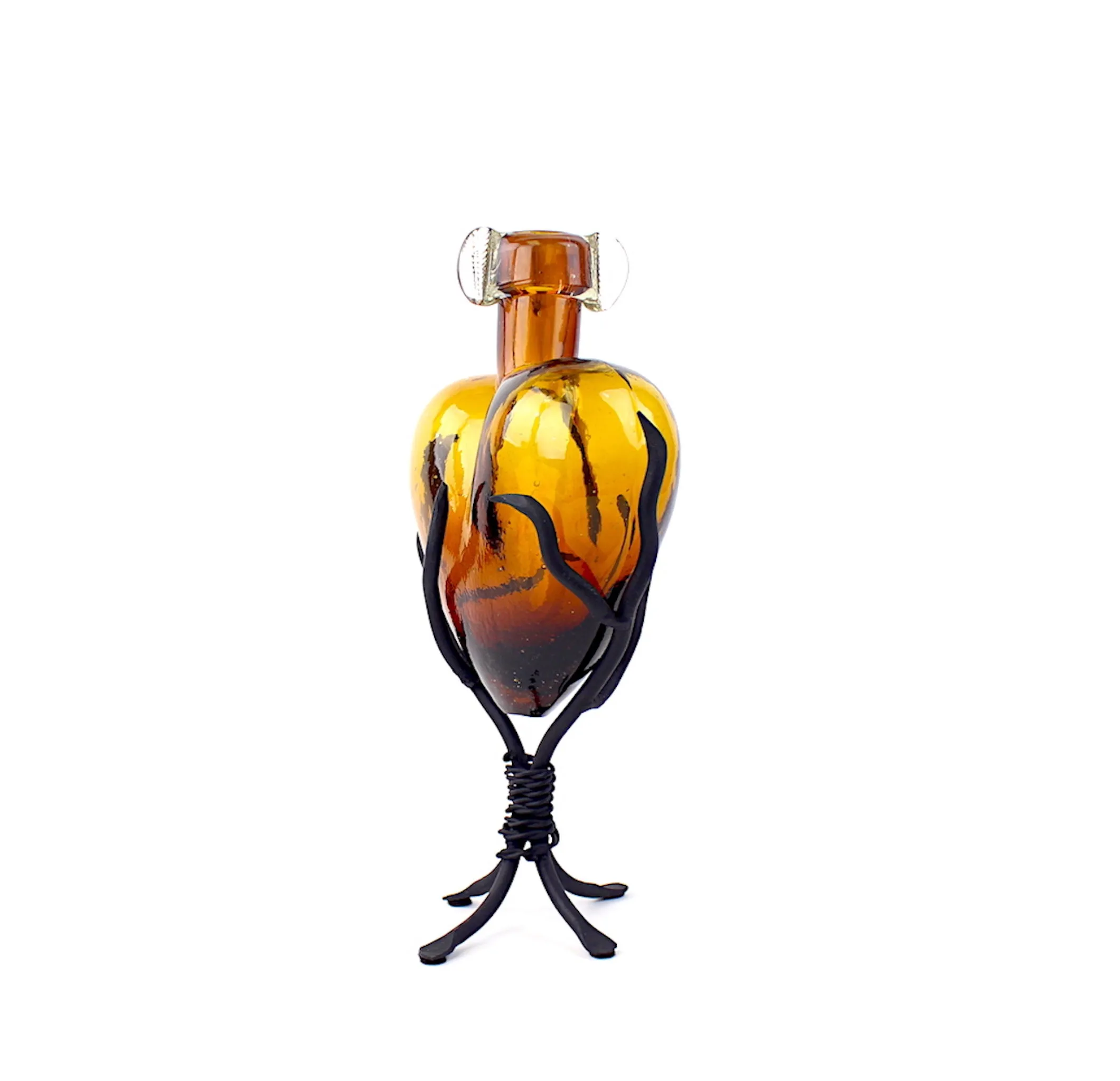 Divine Glass Hearts | Amber Glass