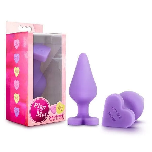 Do Me Now Naughty Candy Heart Purple Butt Plug