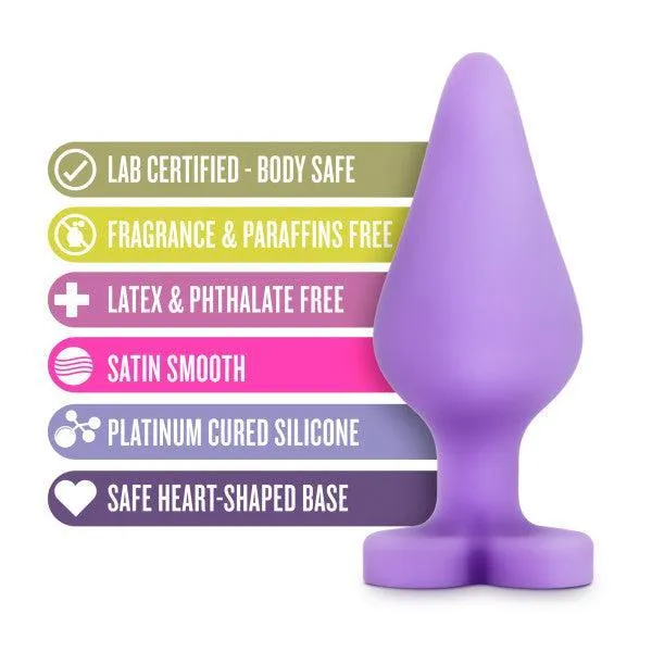Do Me Now Naughty Candy Heart Purple Butt Plug