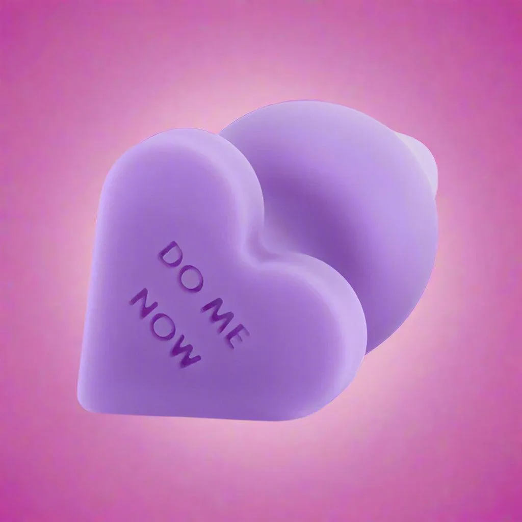 Do Me Now Naughty Candy Heart Purple Butt Plug