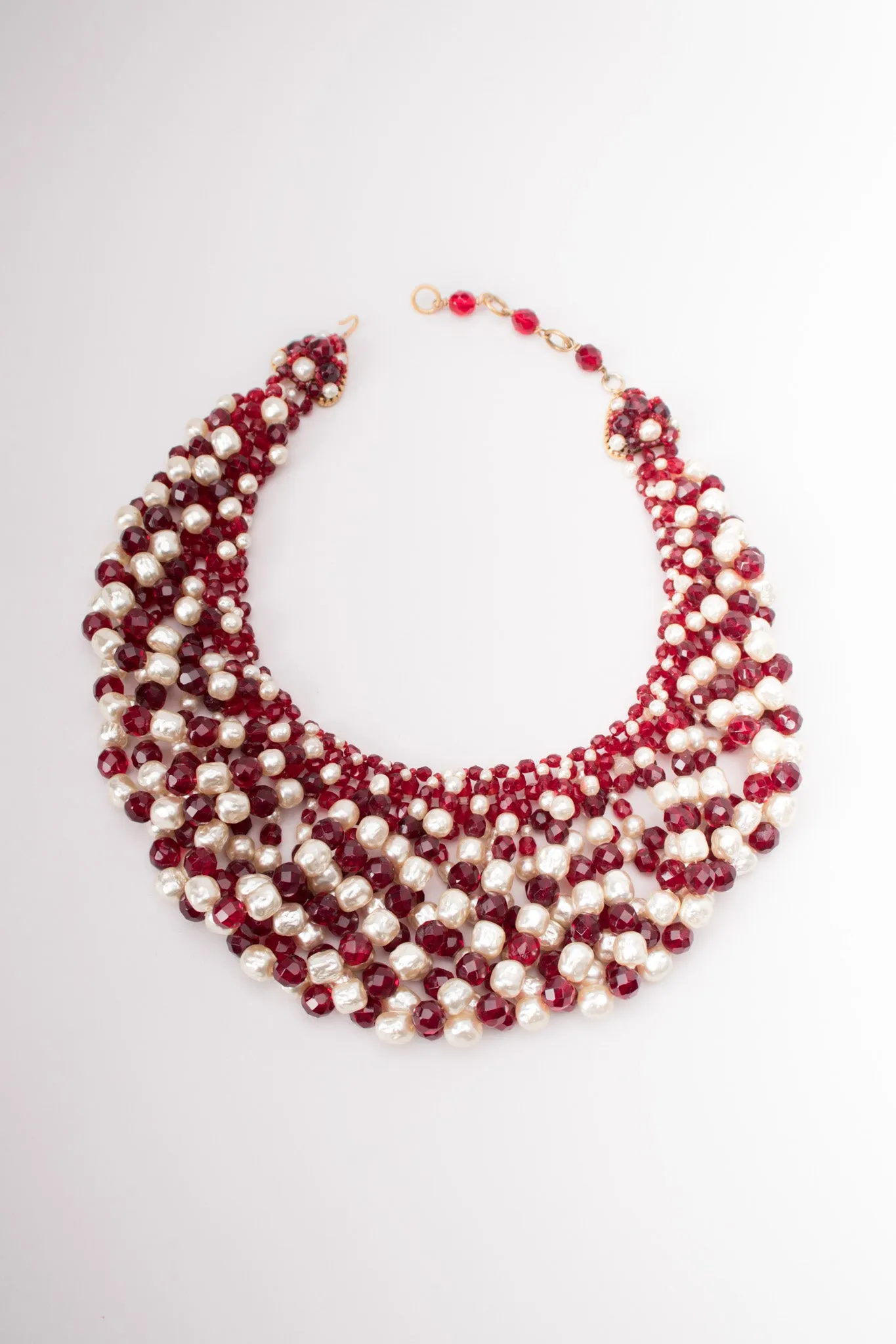 Draped Bead Pearl Necklace