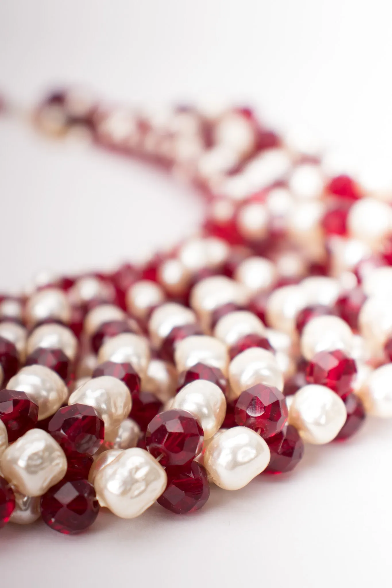 Draped Bead Pearl Necklace