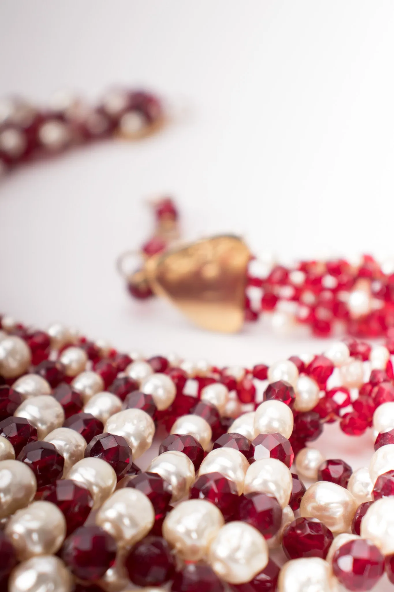 Draped Bead Pearl Necklace