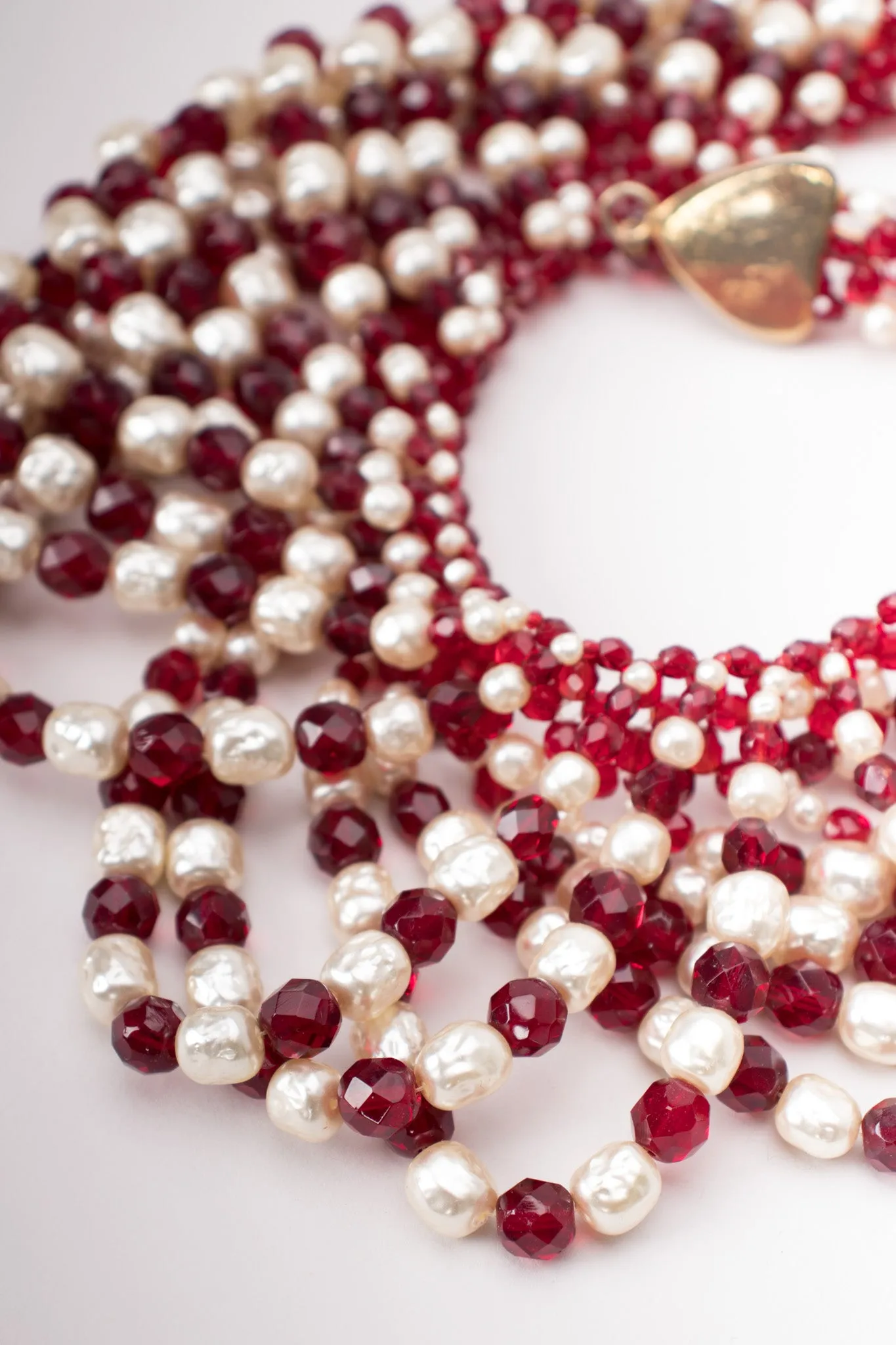 Draped Bead Pearl Necklace