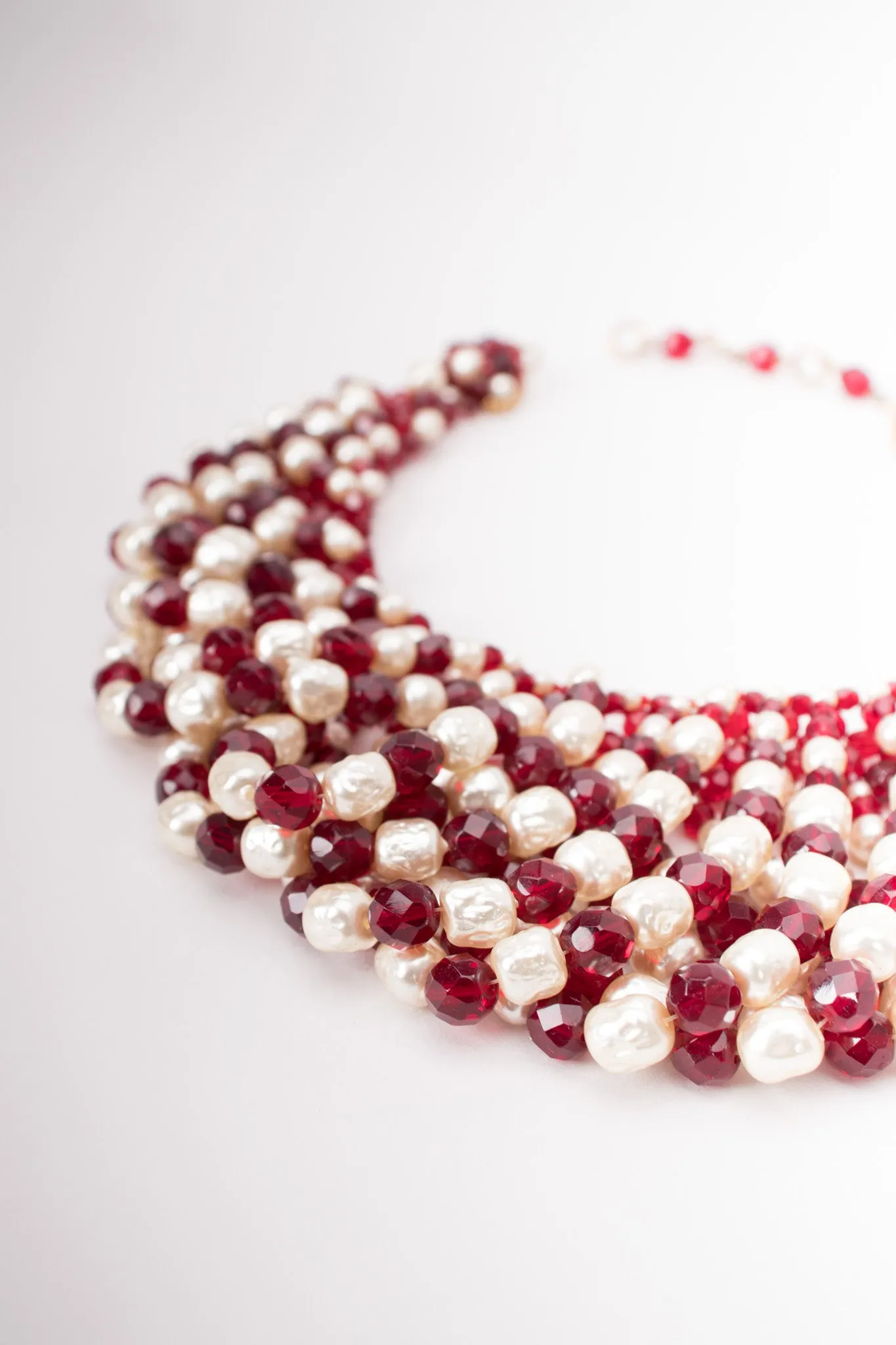 Draped Bead Pearl Necklace