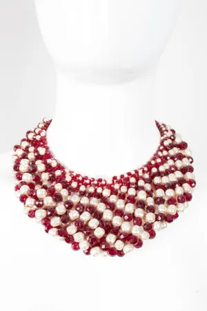 Draped Bead Pearl Necklace