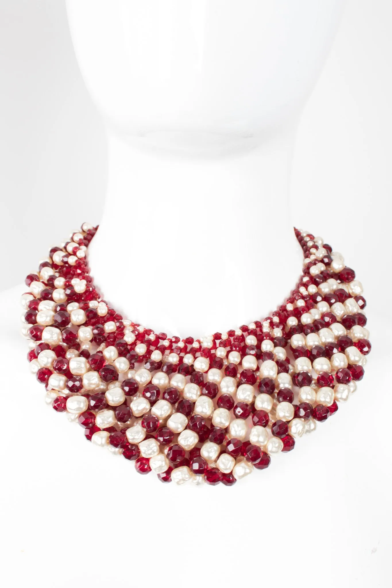 Draped Bead Pearl Necklace