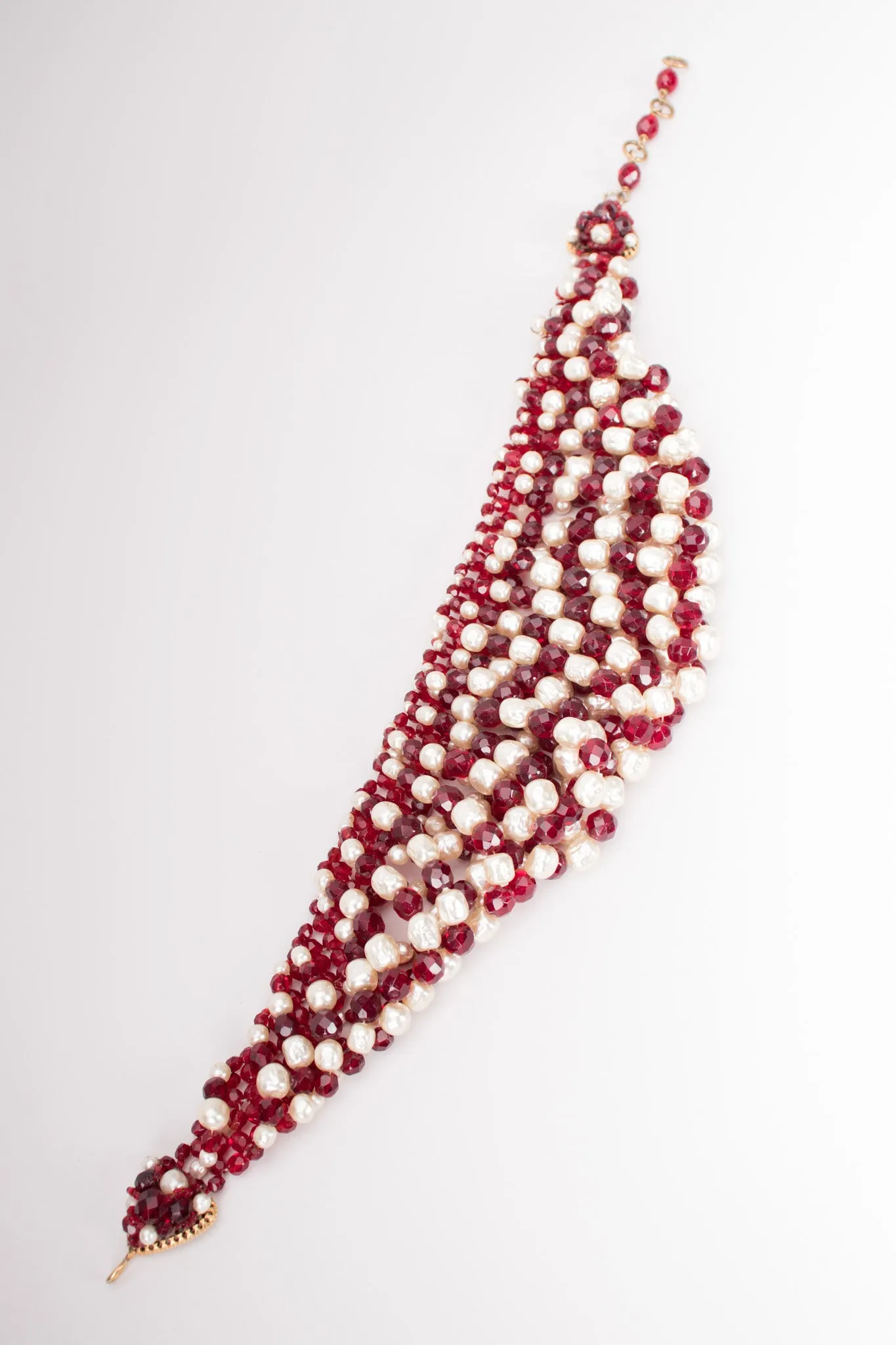 Draped Bead Pearl Necklace