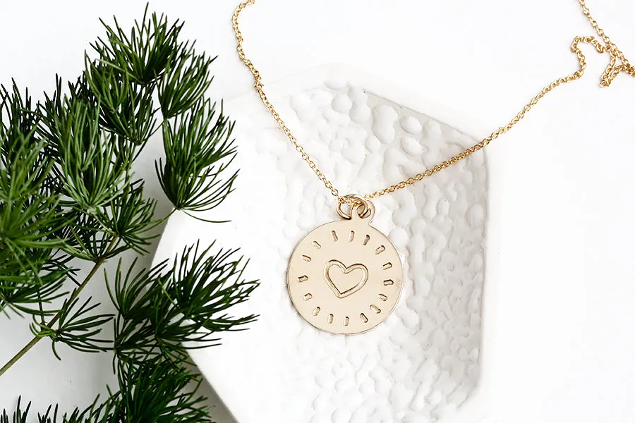 Engraved Heart Necklace