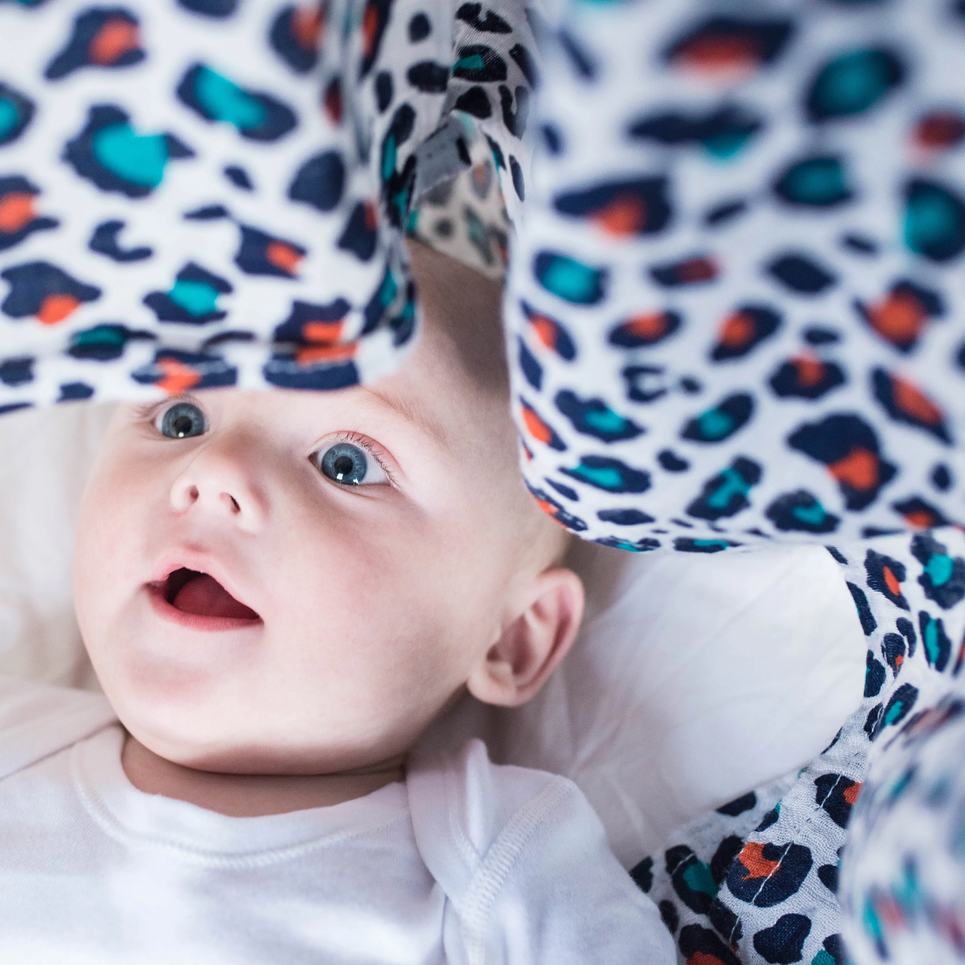 Etta Loves | XL Orange Leopard Muslin