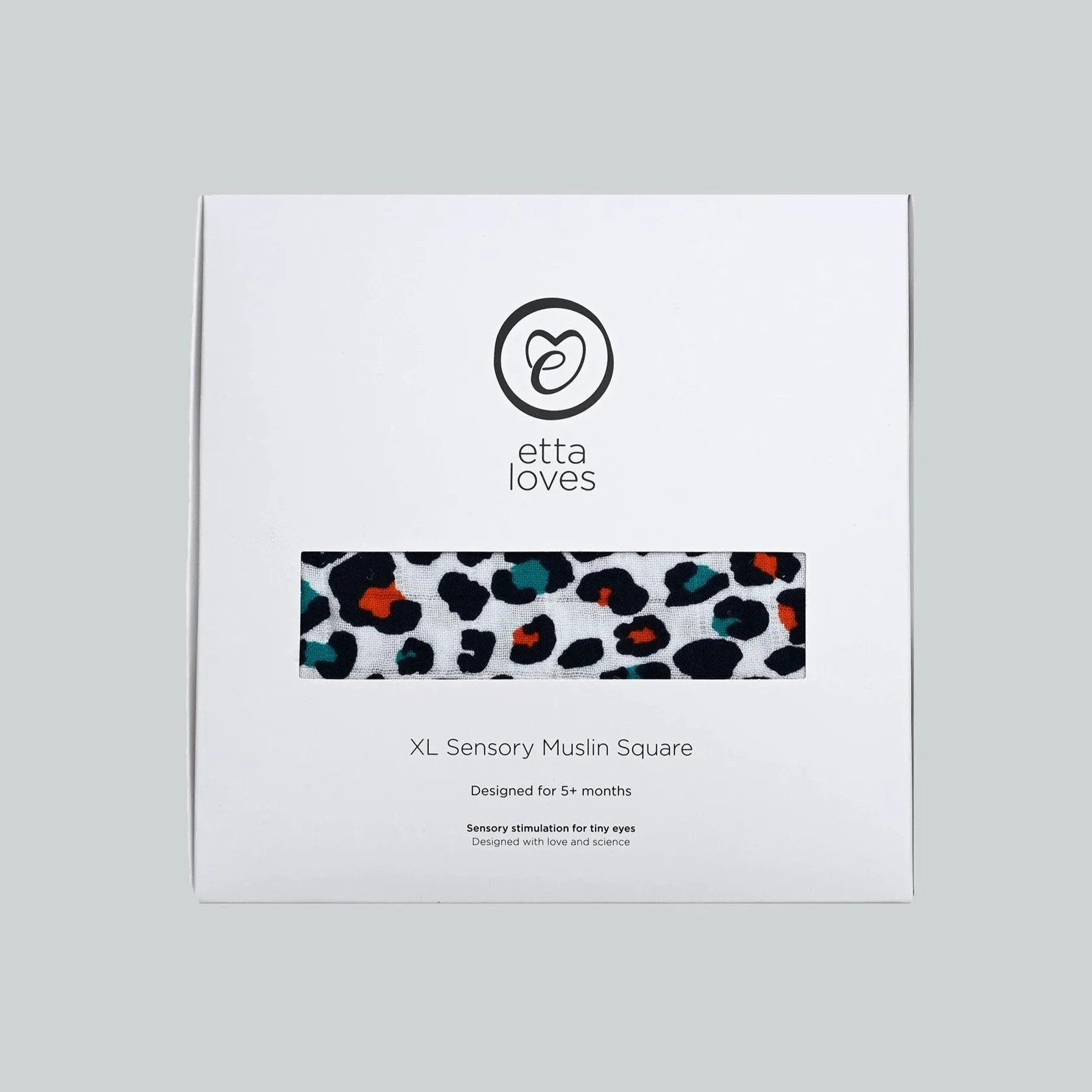 Etta Loves | XL Orange Leopard Muslin