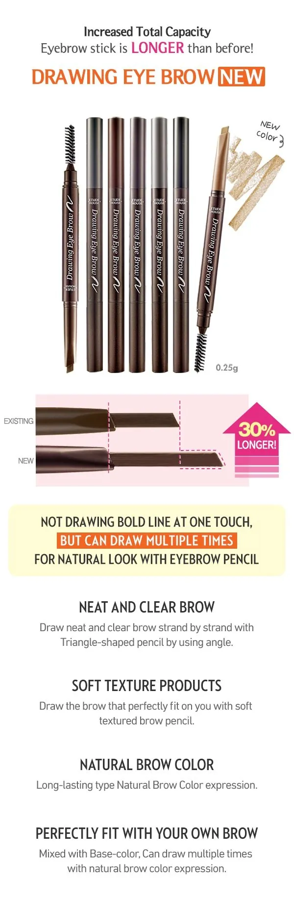 ETUDE HOUSE Drawing Eye Brow, 0.25g