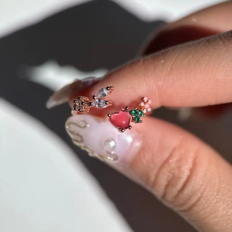 Floral Heart Ring - Mia