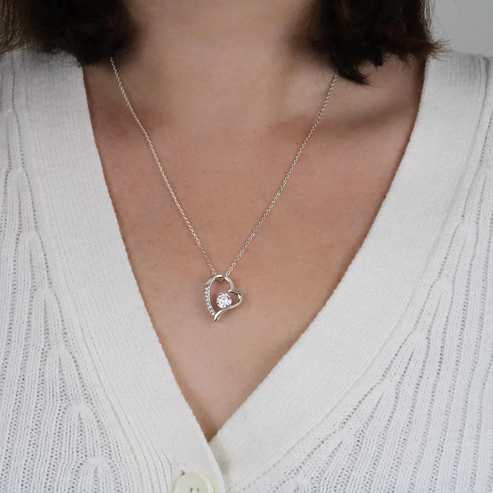 Forever Love Heart Necklace for Daughter's Graduation