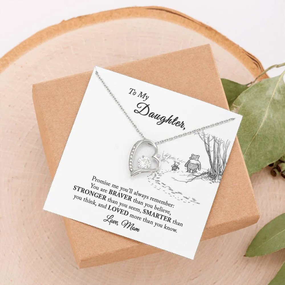 Gift For Daughter From Mom, Daughter Gift From Mom, Daughter Mother Necklace - Forever Hearts
