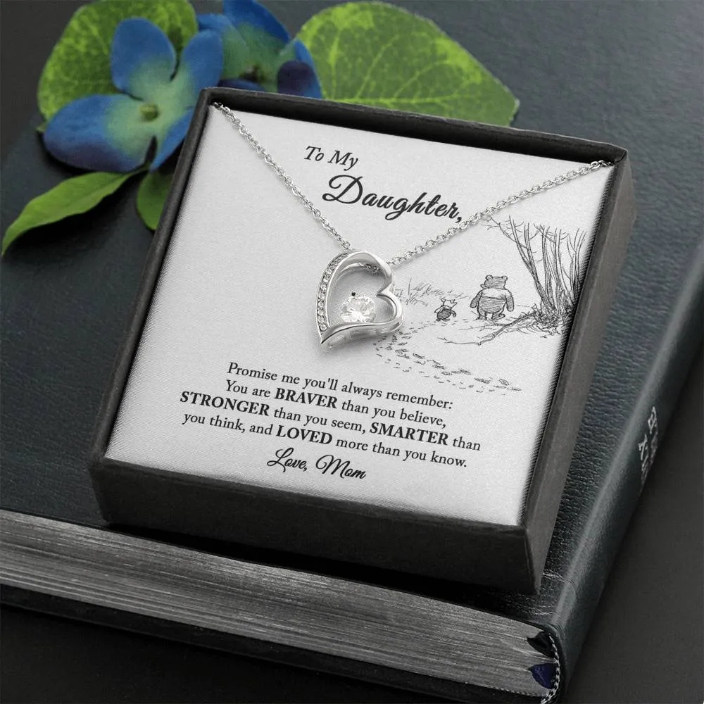 Gift For Daughter From Mom, Daughter Gift From Mom, Daughter Mother Necklace - Forever Hearts