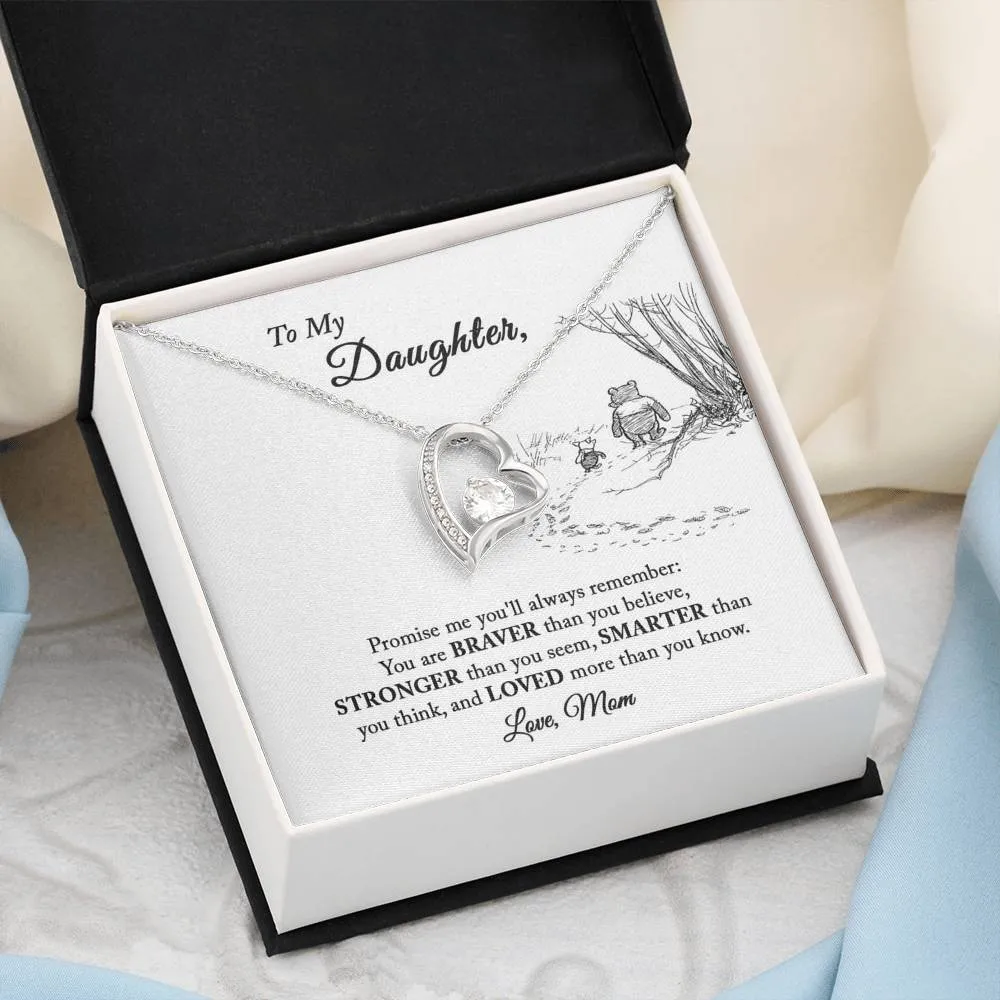 Gift For Daughter From Mom, Daughter Gift From Mom, Daughter Mother Necklace - Forever Hearts