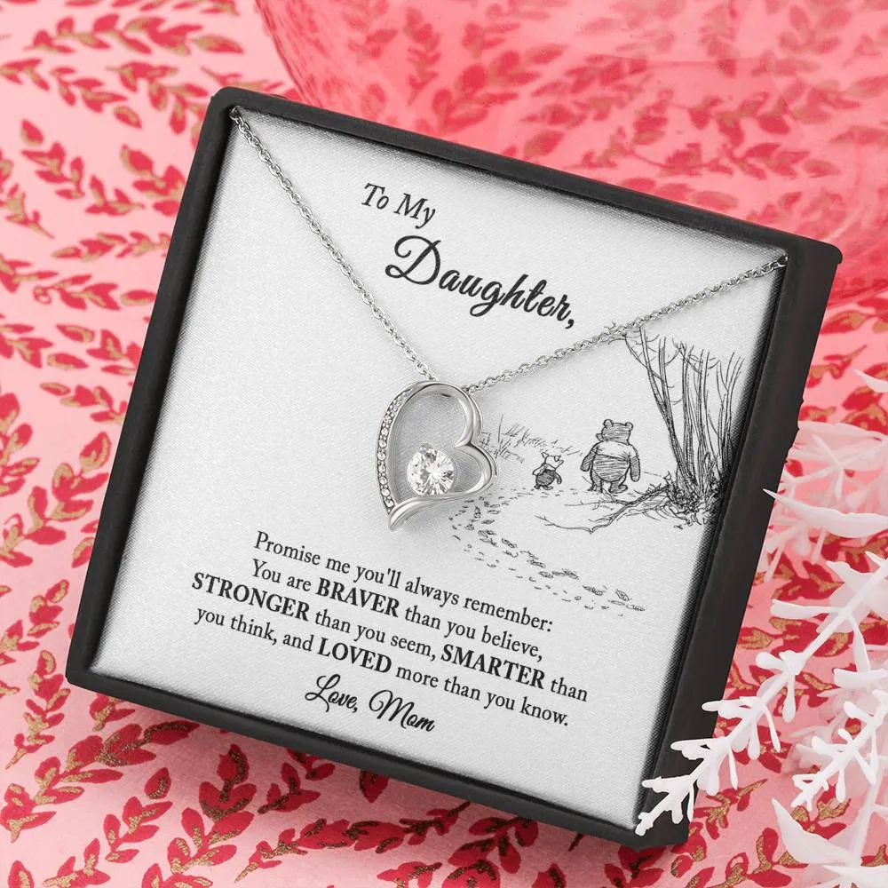 Gift For Daughter From Mom, Daughter Gift From Mom, Daughter Mother Necklace - Forever Hearts
