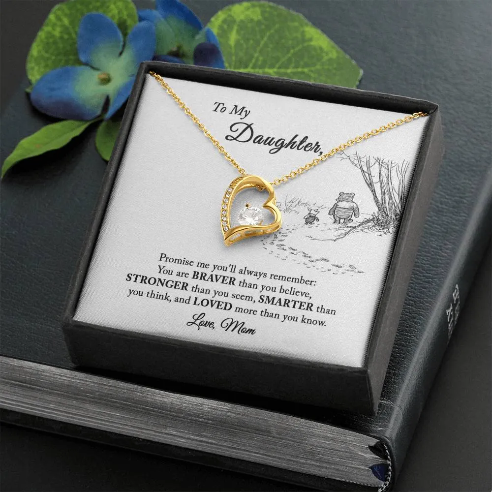 Gift For Daughter From Mom, Daughter Gift From Mom, Daughter Mother Necklace - Forever Hearts