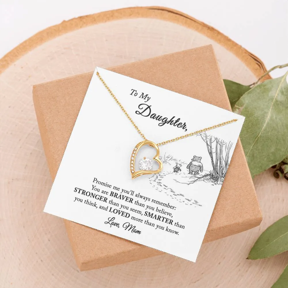 Gift For Daughter From Mom, Daughter Gift From Mom, Daughter Mother Necklace - Forever Hearts